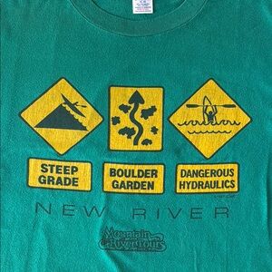 Vintage New River Mountain River Tours Tee XL